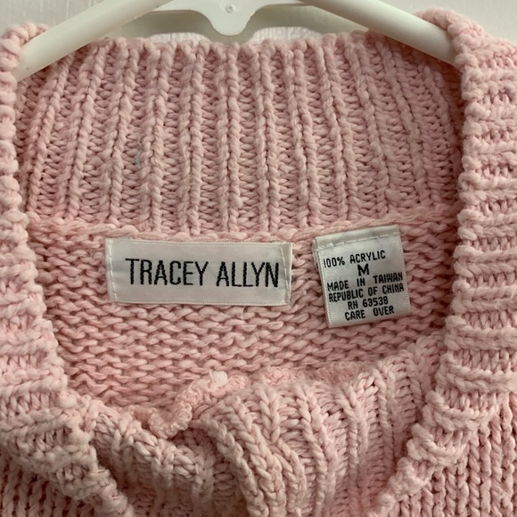 Tracey Allyn Mockneck Sweater Pink Medium - Picture 4 of 8